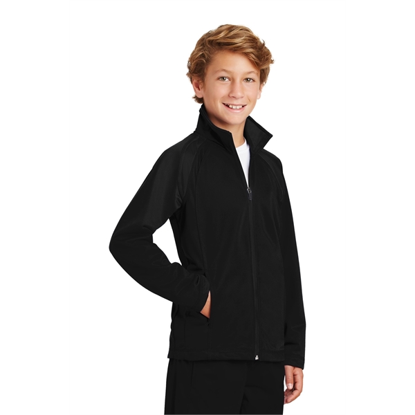 Sport-Tek Youth Tricot Track Jacket. - Sport-Tek Youth Tricot Track Jacket. - Image 7 of 20