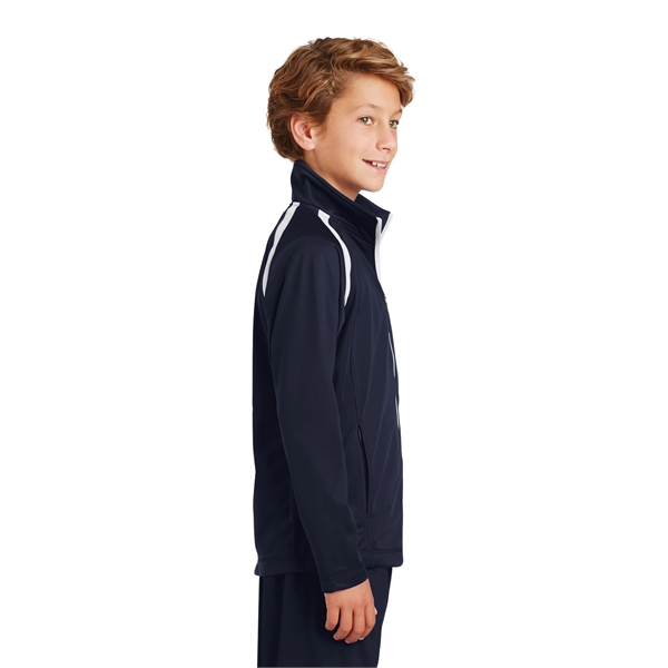 Sport-Tek Youth Tricot Track Jacket. - Sport-Tek Youth Tricot Track Jacket. - Image 10 of 20