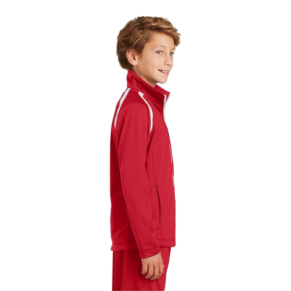 Sport-Tek Youth Tricot Track Jacket. - Sport-Tek Youth Tricot Track Jacket. - Image 14 of 20