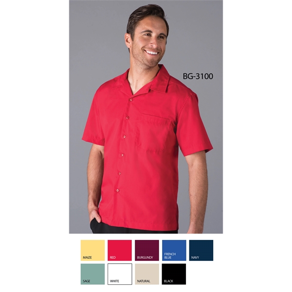 Men's Poplin Cotton Camp Shirt - Men's Poplin Cotton Camp Shirt - Image 0 of 9