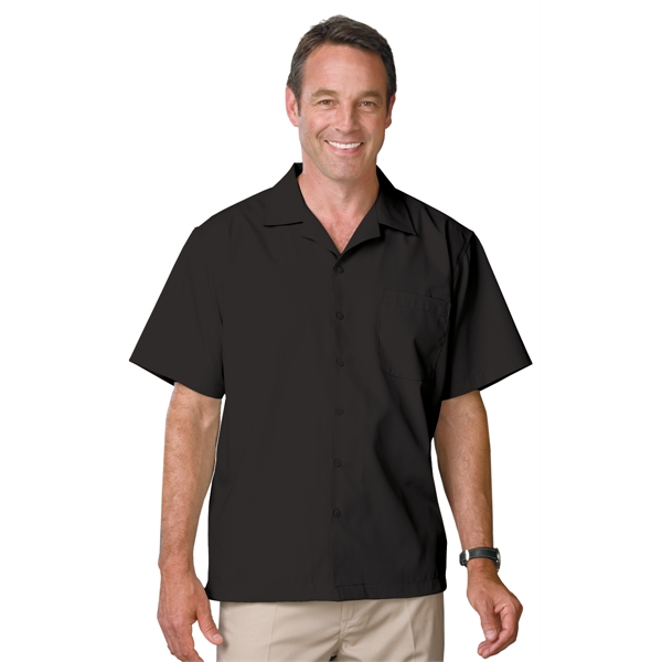 Men's Poplin Cotton Camp Shirt - Men's Poplin Cotton Camp Shirt - Image 1 of 9