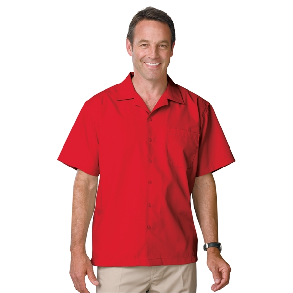 Men's Poplin Cotton Camp Shirt - Men's Poplin Cotton Camp Shirt - Image 7 of 9