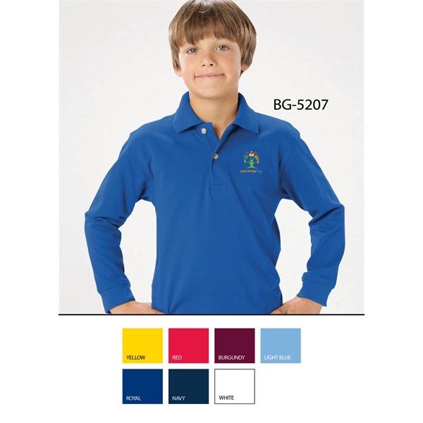 Youth Superblend L/S Pique Polo
