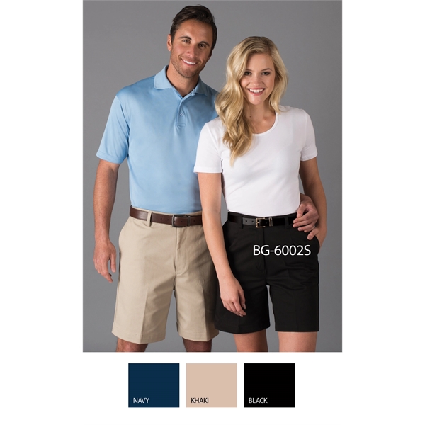 Ladies Flat Front Twill Shorts