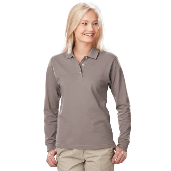 Ladies' L/S Superblend™ Pocketless Polo - Ladies' L/S Superblend™ Pocketless Polo - Image 4 of 11
