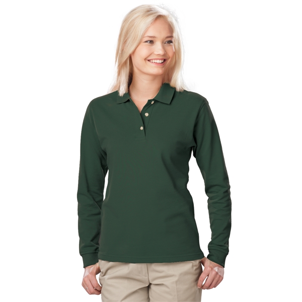 Ladies' L/S Superblend™ Pocketless Polo - Ladies' L/S Superblend™ Pocketless Polo - Image 5 of 11