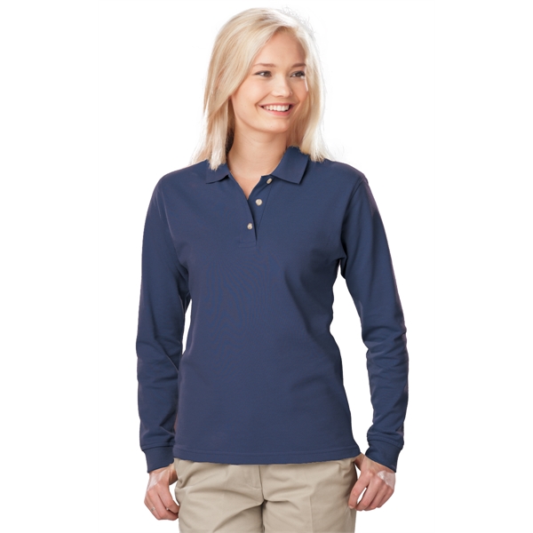 Ladies' L/S Superblend™ Pocketless Polo - Ladies' L/S Superblend™ Pocketless Polo - Image 7 of 11