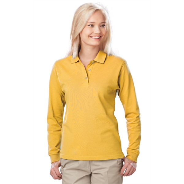 Ladies' L/S Superblend™ Pocketless Polo - Ladies' L/S Superblend™ Pocketless Polo - Image 11 of 11