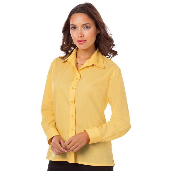 Ladies' L/S Value Poplin Shirt - Ladies' L/S Value Poplin Shirt - Image 5 of 13