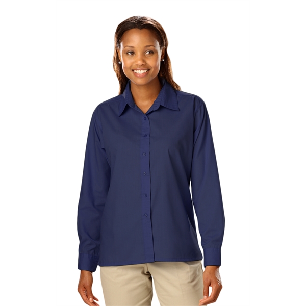 Ladies' L/S Value Poplin Shirt - Ladies' L/S Value Poplin Shirt - Image 6 of 13