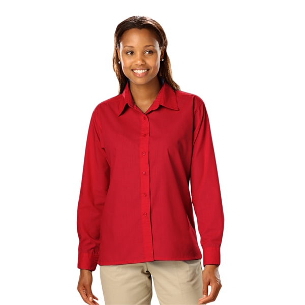 Ladies' L/S Value Poplin Shirt - Ladies' L/S Value Poplin Shirt - Image 7 of 13