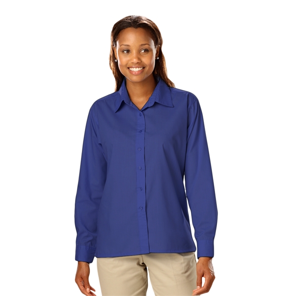 Ladies' L/S Value Poplin Shirt - Ladies' L/S Value Poplin Shirt - Image 8 of 13