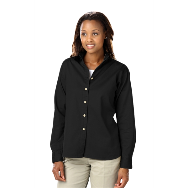 Ladies' L/S Cotton Twill Shirt - Ladies' L/S Cotton Twill Shirt - Image 1 of 22