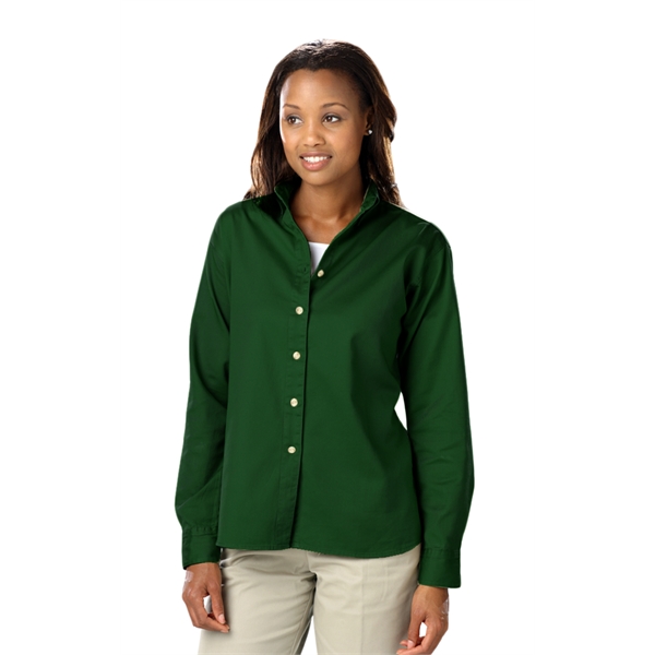 Ladies' L/S Cotton Twill Shirt - Ladies' L/S Cotton Twill Shirt - Image 6 of 22
