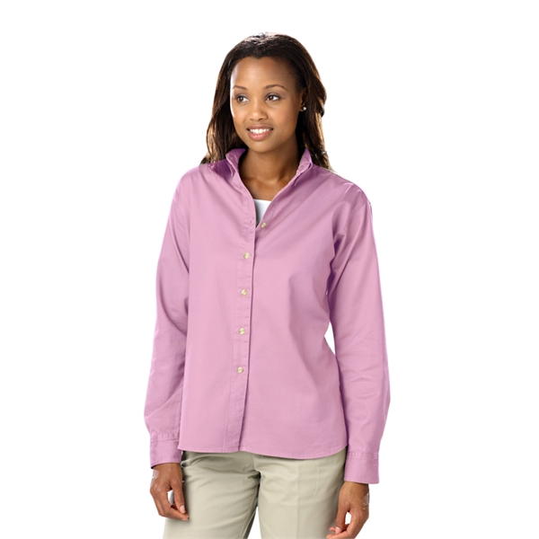 Ladies' L/S Cotton Twill Shirt - Ladies' L/S Cotton Twill Shirt - Image 13 of 22
