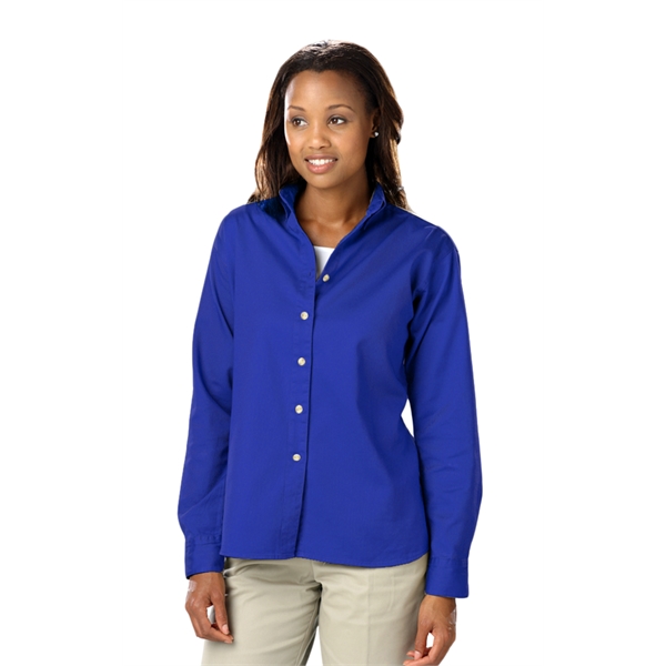 Ladies' L/S Cotton Twill Shirt - Ladies' L/S Cotton Twill Shirt - Image 16 of 22