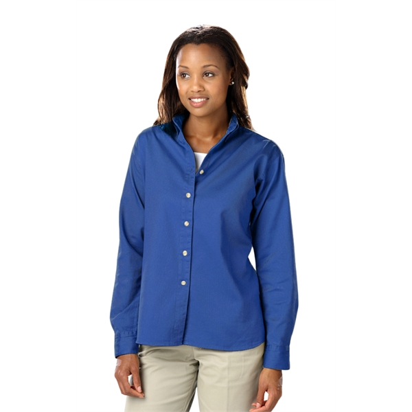Ladies' L/S Cotton Twill Shirt - Ladies' L/S Cotton Twill Shirt - Image 19 of 22
