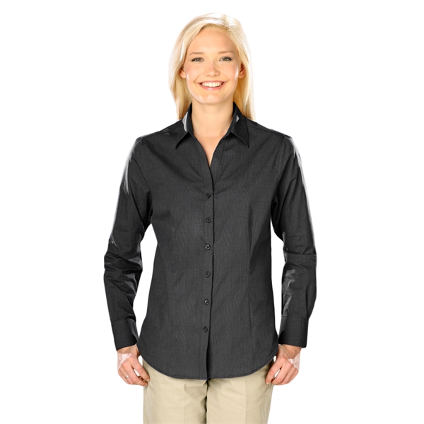 Ladies' L/S Feminine Fit Crossweave - Ladies' L/S Feminine Fit Crossweave - Image 1 of 7