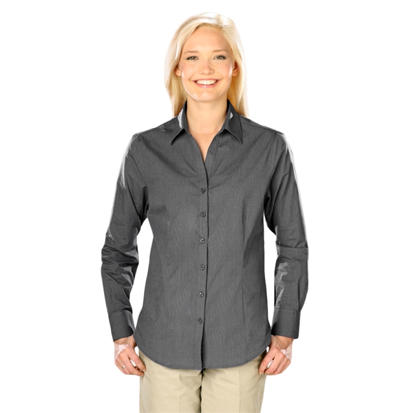 Ladies' L/S Feminine Fit Crossweave - Ladies' L/S Feminine Fit Crossweave - Image 2 of 7