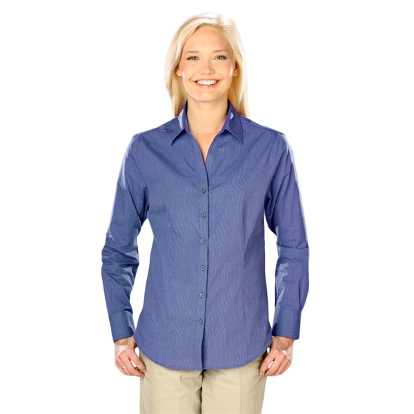 Ladies' L/S Feminine Fit Crossweave - Ladies' L/S Feminine Fit Crossweave - Image 3 of 7