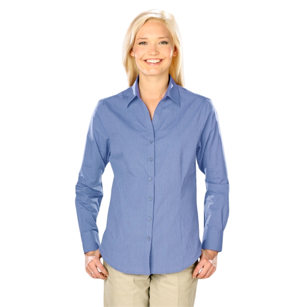 Ladies' L/S Feminine Fit Crossweave - Ladies' L/S Feminine Fit Crossweave - Image 4 of 7