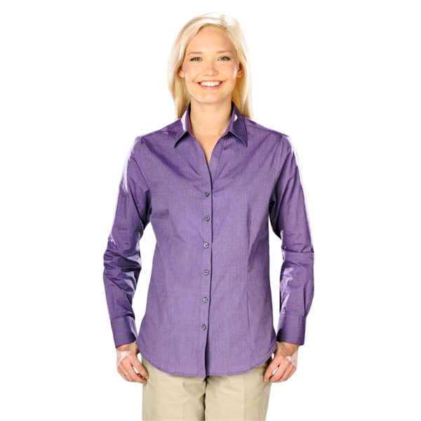 Ladies' L/S Feminine Fit Crossweave - Ladies' L/S Feminine Fit Crossweave - Image 5 of 7
