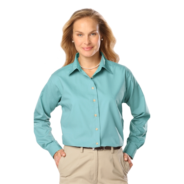 Ladies L/S Poplin Blend Shirt - Ladies L/S Poplin Blend Shirt - Image 1 of 25