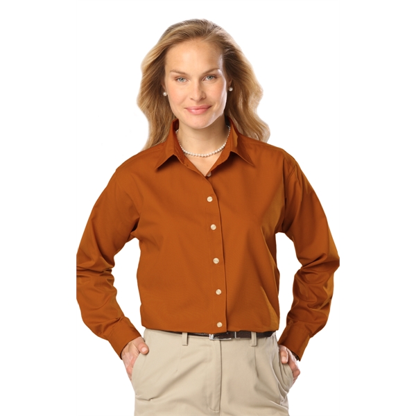 Ladies L/S Poplin Blend Shirt - Ladies L/S Poplin Blend Shirt - Image 4 of 25
