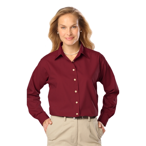 Ladies L/S Poplin Blend Shirt - Ladies L/S Poplin Blend Shirt - Image 5 of 25