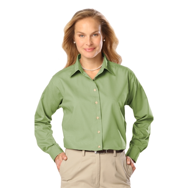 Ladies L/S Poplin Blend Shirt - Ladies L/S Poplin Blend Shirt - Image 6 of 25