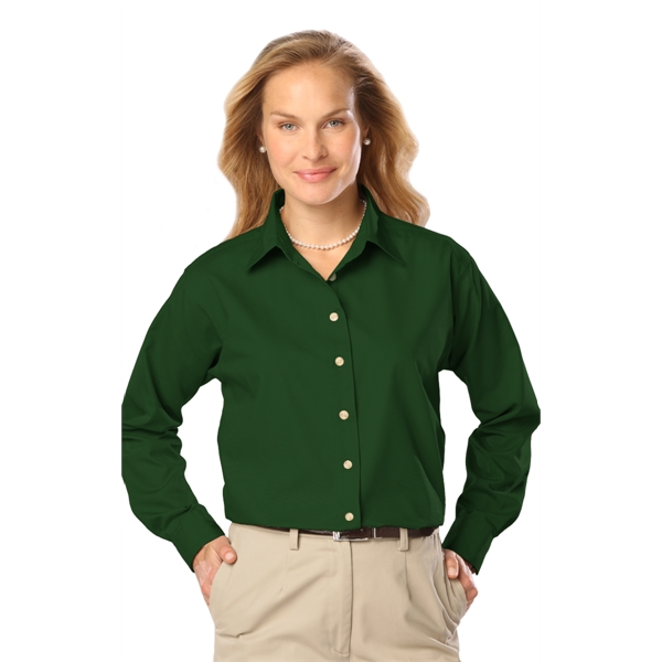 Ladies L/S Poplin Blend Shirt - Ladies L/S Poplin Blend Shirt - Image 10 of 25