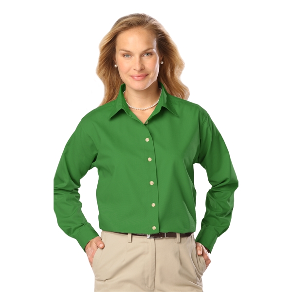Ladies L/S Poplin Blend Shirt - Ladies L/S Poplin Blend Shirt - Image 11 of 25