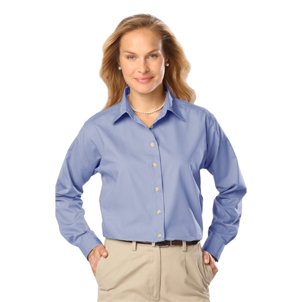 Ladies L/S Poplin Blend Shirt - Ladies L/S Poplin Blend Shirt - Image 12 of 25