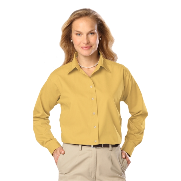 Ladies L/S Poplin Blend Shirt - Ladies L/S Poplin Blend Shirt - Image 13 of 25