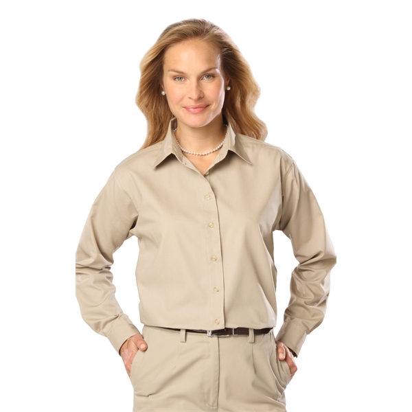 Ladies L/S Poplin Blend Shirt - Ladies L/S Poplin Blend Shirt - Image 14 of 25