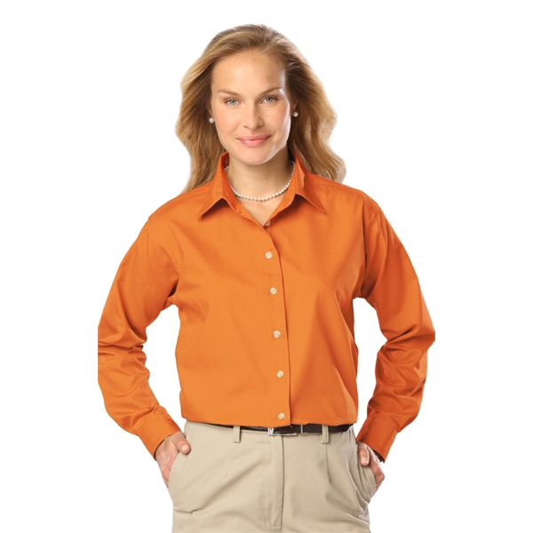 Ladies L/S Poplin Blend Shirt - Ladies L/S Poplin Blend Shirt - Image 16 of 25