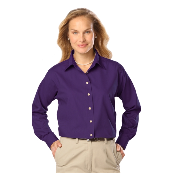 Ladies L/S Poplin Blend Shirt - Ladies L/S Poplin Blend Shirt - Image 17 of 25