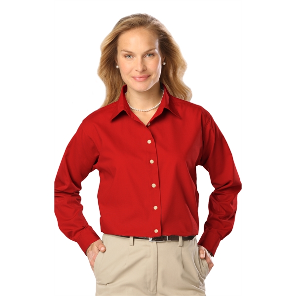 Ladies L/S Poplin Blend Shirt - Ladies L/S Poplin Blend Shirt - Image 18 of 25