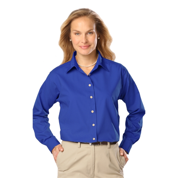 Ladies L/S Poplin Blend Shirt - Ladies L/S Poplin Blend Shirt - Image 19 of 25