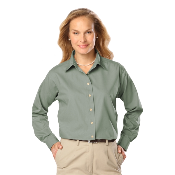Ladies L/S Poplin Blend Shirt - Ladies L/S Poplin Blend Shirt - Image 20 of 25