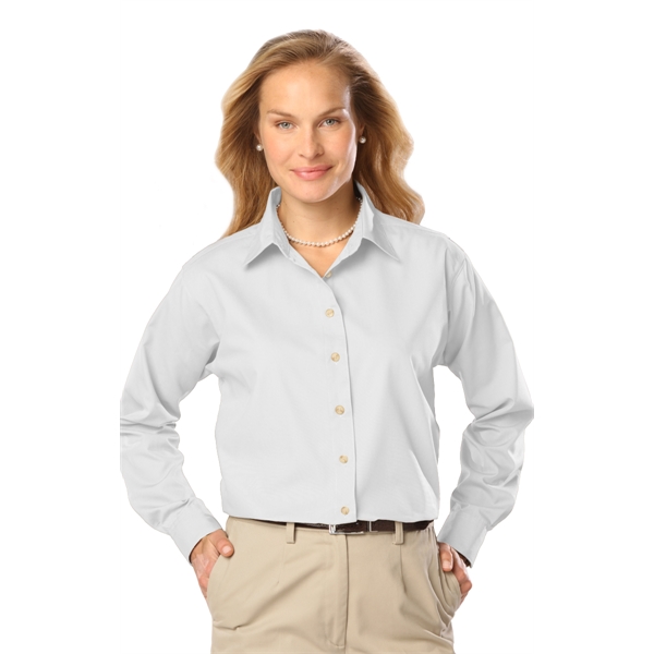 Ladies L/S Poplin Blend Shirt - Ladies L/S Poplin Blend Shirt - Image 24 of 25