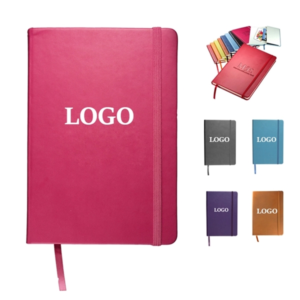 PU Leather Notebook with Elastic Band - PU Leather Notebook with Elastic Band - Image 0 of 11