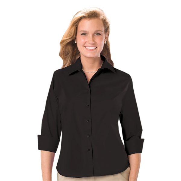 Ladies' 3/4 Sleeve Stretch Poplin Blouse - Ladies' 3/4 Sleeve Stretch Poplin Blouse - Image 2 of 17