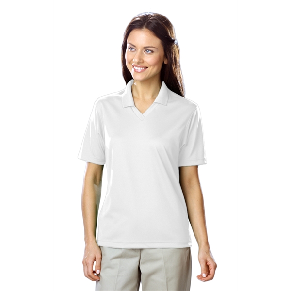 Ladies' Short Sleeve Textured Mesh V-Neck Polo - Ladies' Short Sleeve Textured Mesh V-Neck Polo - Image 14 of 15