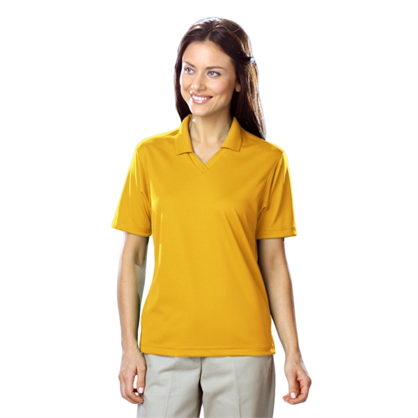 Ladies' Short Sleeve Textured Mesh V-Neck Polo - Ladies' Short Sleeve Textured Mesh V-Neck Polo - Image 15 of 15