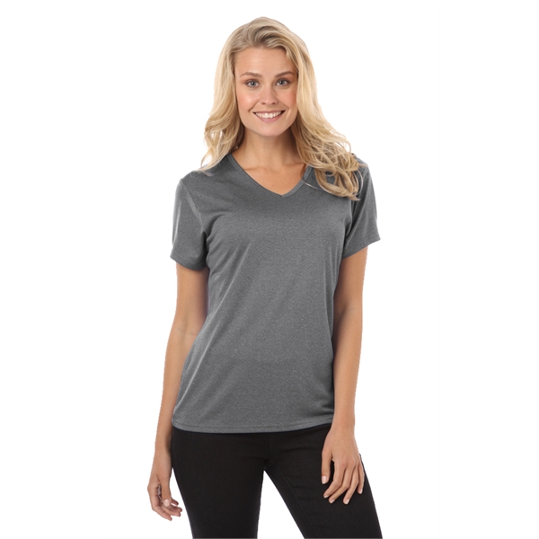 Ladies' Heather V-Neck T-Shirt - Ladies' Heather V-Neck T-Shirt - Image 2 of 5