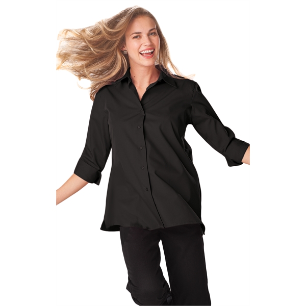 Ladies' 3/4 Sleeve Superblend™ Swing Shirt - Ladies' 3/4 Sleeve Superblend™ Swing Shirt - Image 2 of 7