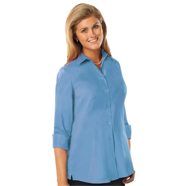 Ladies' 3/4 Sleeve Superblend™ Swing Shirt - Ladies' 3/4 Sleeve Superblend™ Swing Shirt - Image 3 of 7