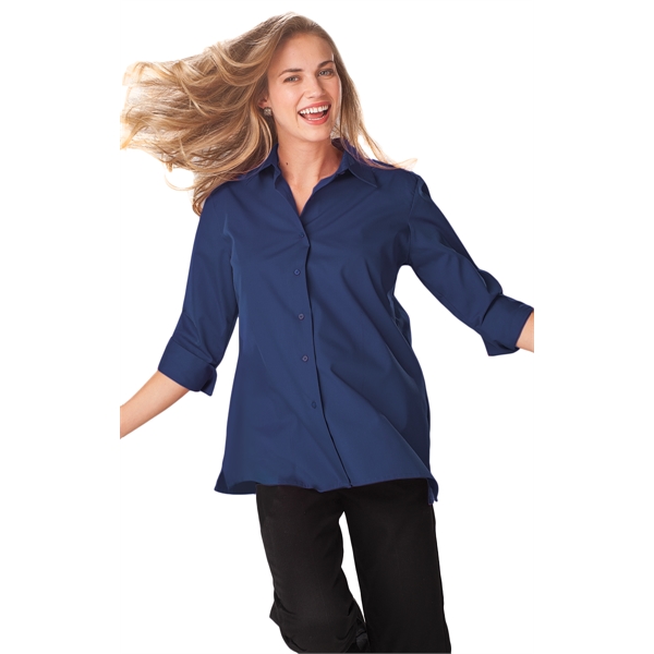 Ladies' 3/4 Sleeve Superblend™ Swing Shirt - Ladies' 3/4 Sleeve Superblend™ Swing Shirt - Image 4 of 7