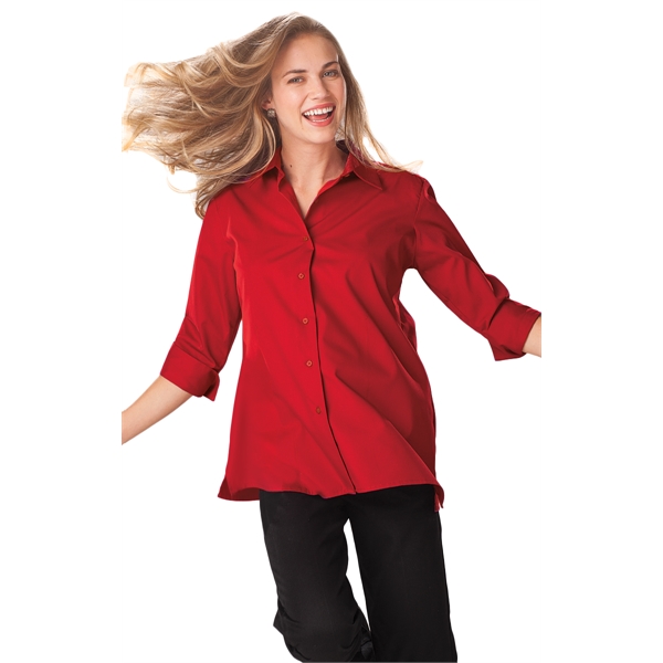 Ladies' 3/4 Sleeve Superblend™ Swing Shirt - Ladies' 3/4 Sleeve Superblend™ Swing Shirt - Image 5 of 7